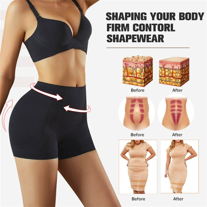 High Waist Butt Lift Shapewear with Hip Padding & Tummy Control for Women
