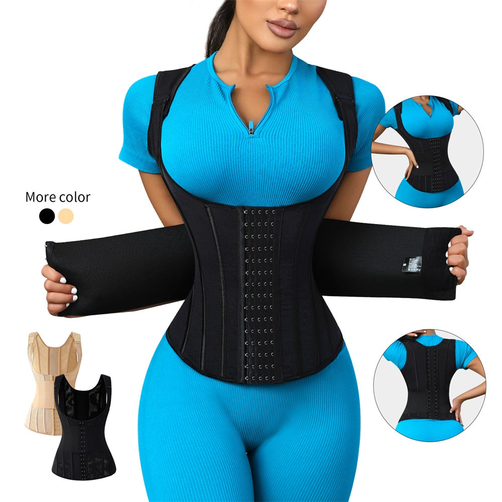 15 Steel Bone Latex Waist Trainer Corset Tummy Control Body Shaper Girdle