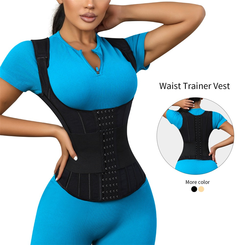 15 Steel Bone Latex Waist Trainer Corset Tummy Control Body Shaper Girdle