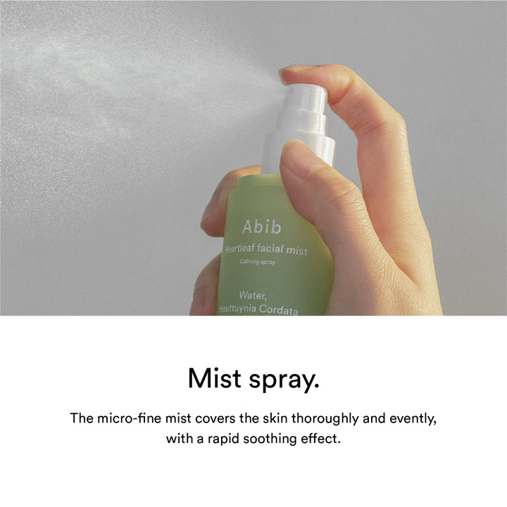 Abib Heartleaf facial mist Calming spray (150ml + 150ml refill) - Kiyoko Beauty