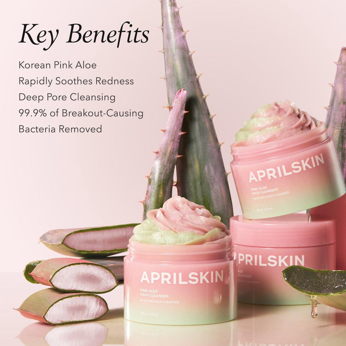 APRILSKIN Pink Aloe Pack Cleanser (120g) - Kiyoko Beauty