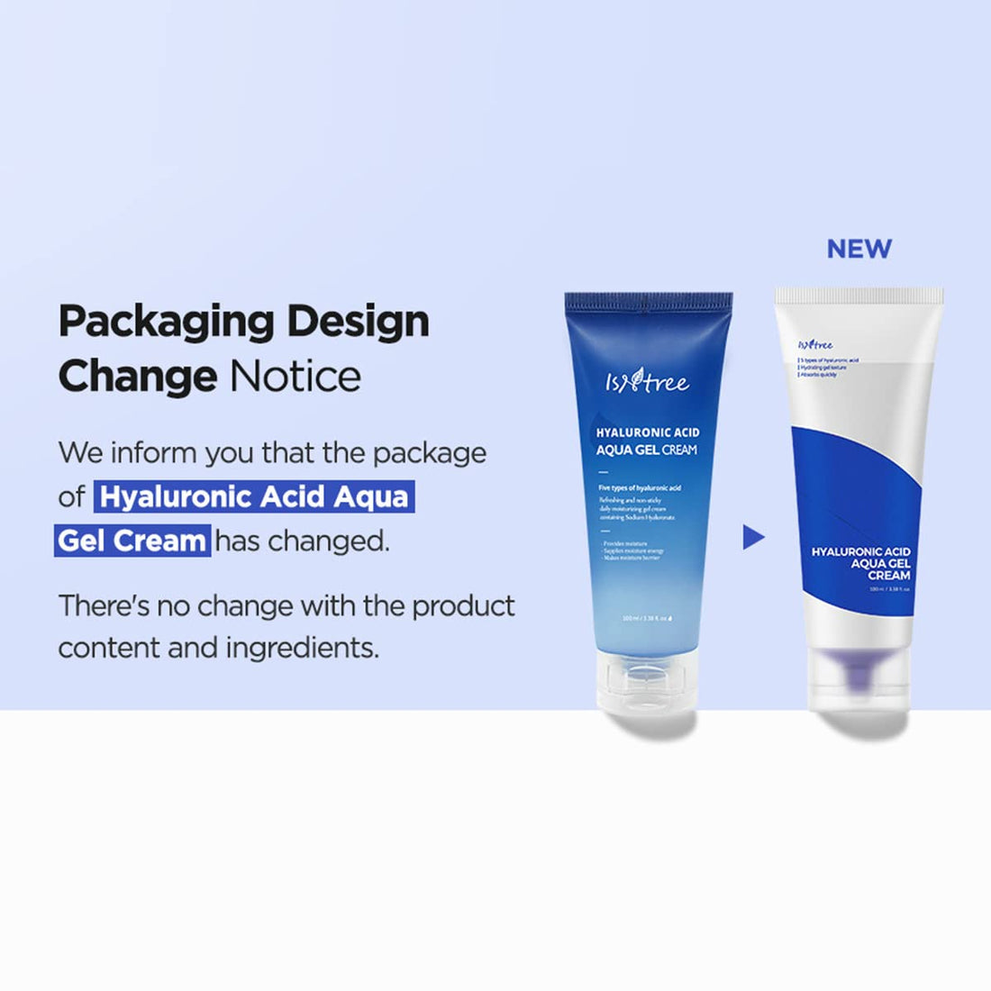 ISNTREE Hyaluronic Acid Aqua Gel Cream (100ml) - Kiyoko Beauty