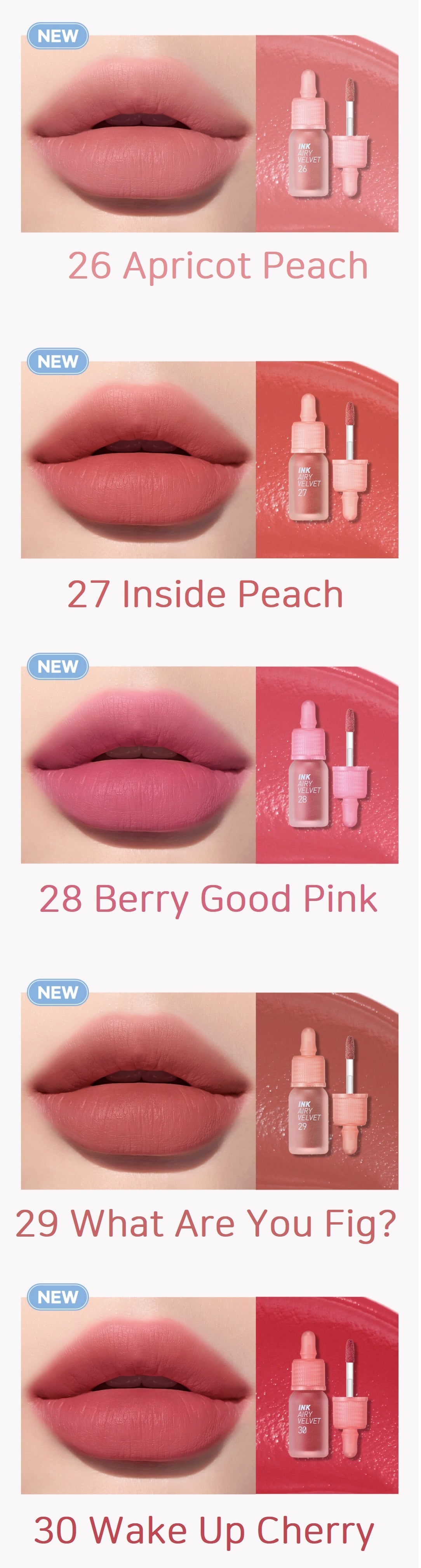 PERIPERA Ink Airy Velvet Lip Tint: Fluffy Collection 2023 - Kiyoko Beauty
