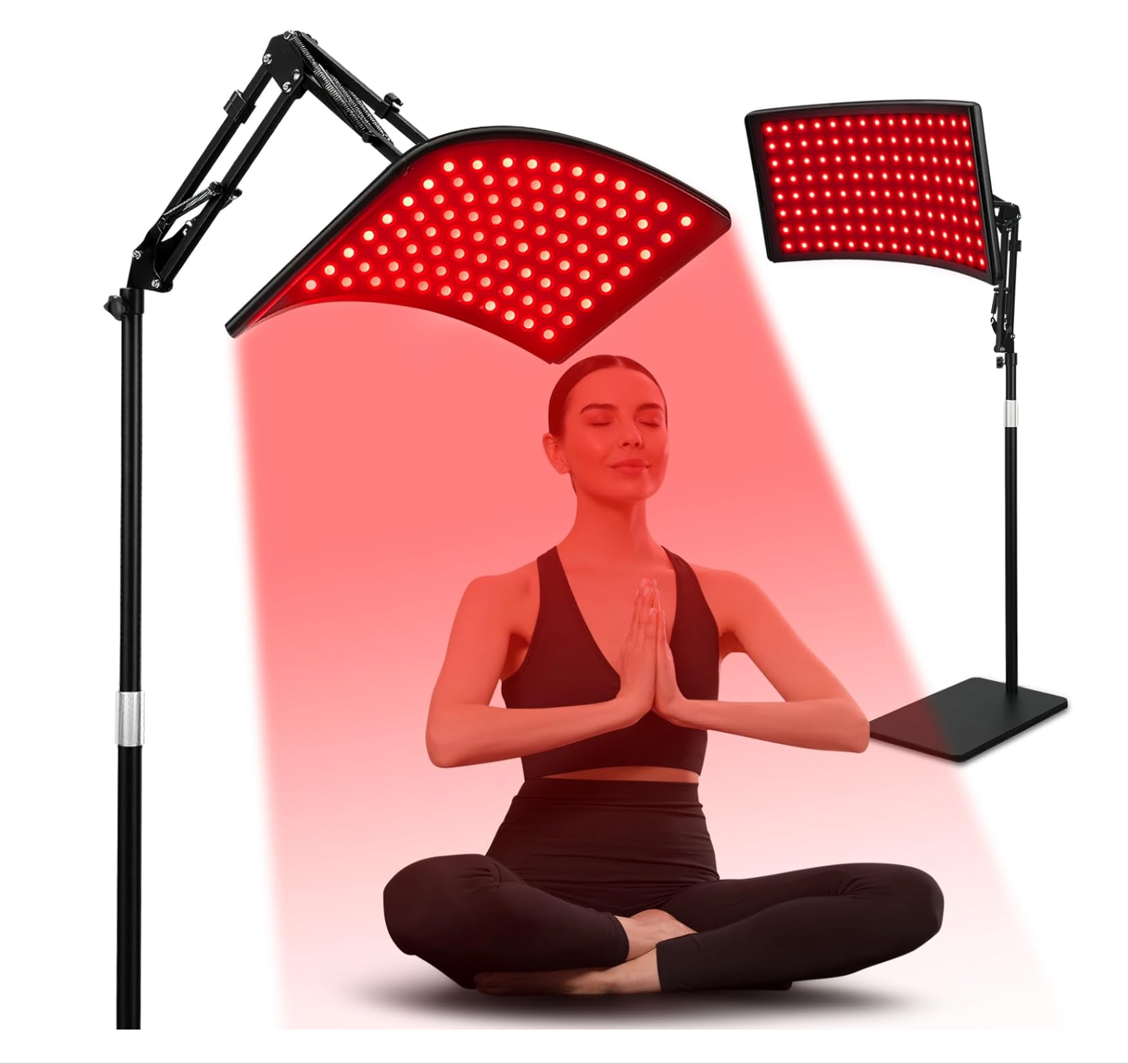 Red Light Therapy Lamp for Face & Body – 660nm Red + 850nm Infrared LED with Adjustable Stand