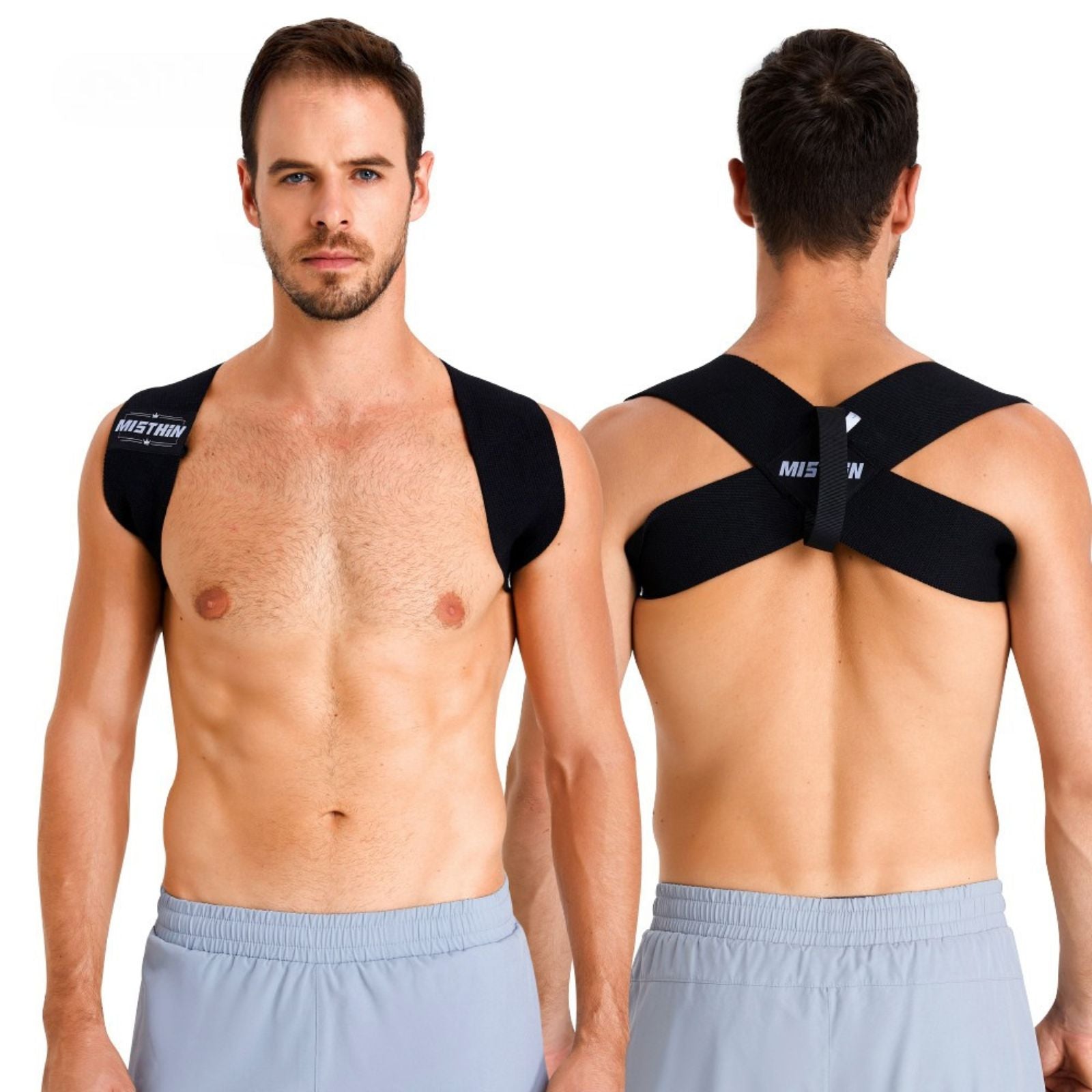 Back Posture Brace Support Belt for Men Clavicle Spine Corrector and Shoulder Lumbar