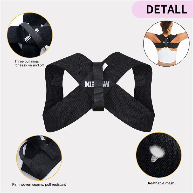Back Support Belt Clavicle & Spine Posture Corrector for Shoulder and Lumbar Alignment