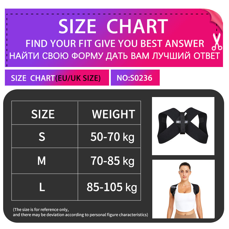 Back Support Belt Clavicle & Spine Posture Corrector for Shoulder and Lumbar Alignment