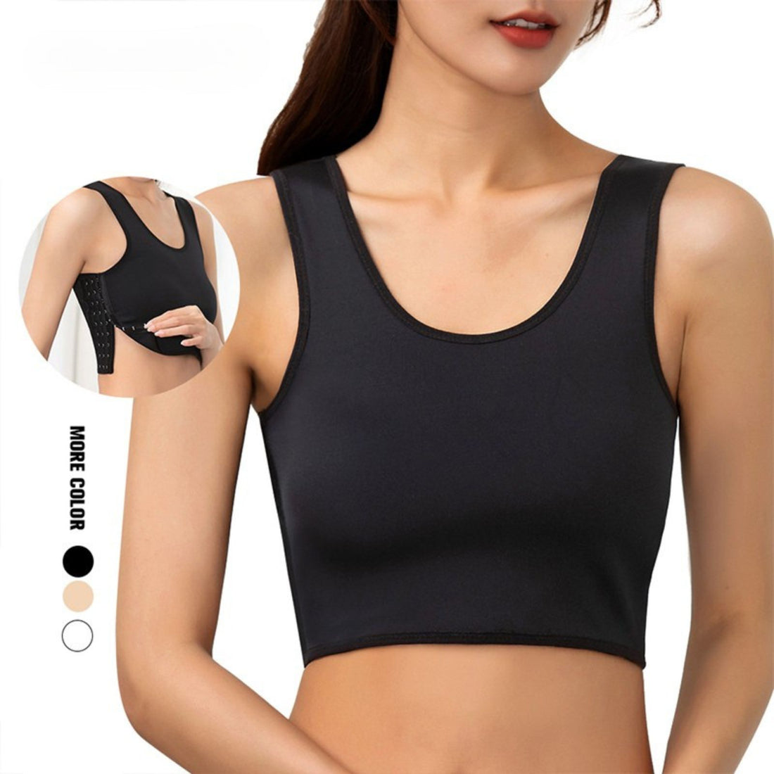 Compression Wireless Breast Flat Belly Bra Shaper Top Shapewear