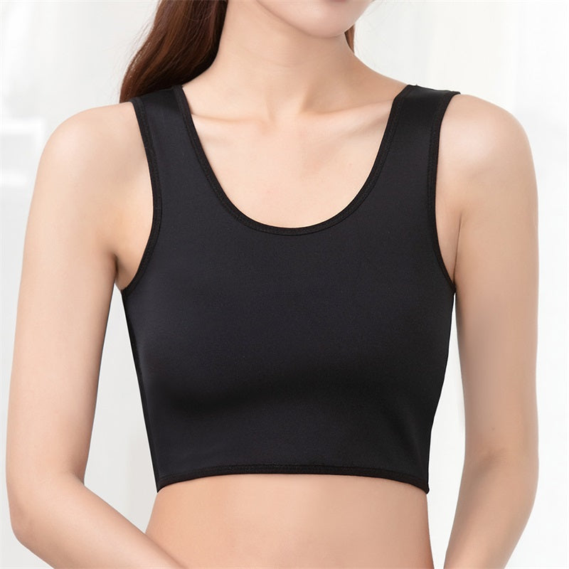 Corset Cami Tank Top Compression Wireless Breast Flat Belly Bra Shaper