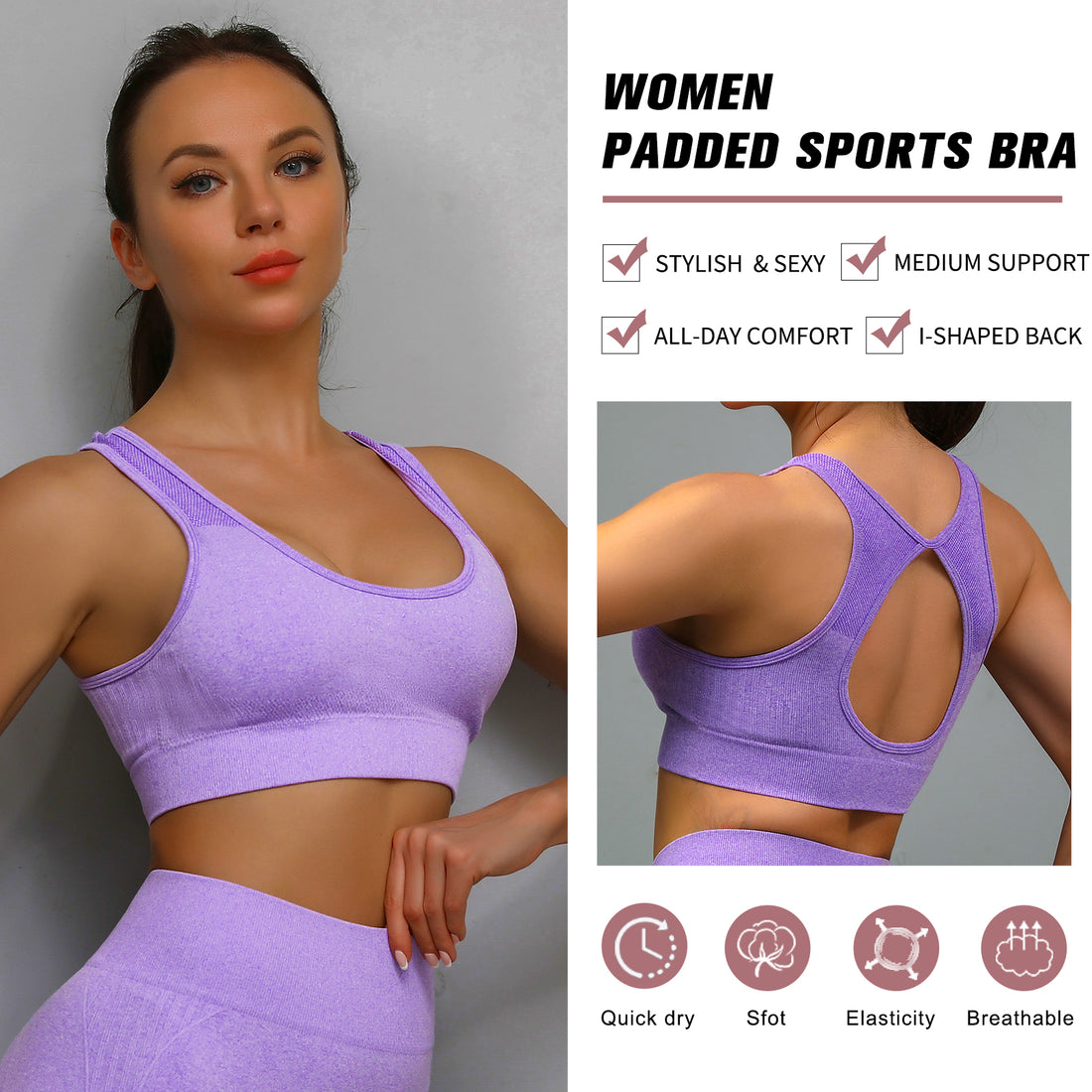 Fitness Women Gym Pants Sports Workout and Bra Sets Yoga Scrunch Leggings