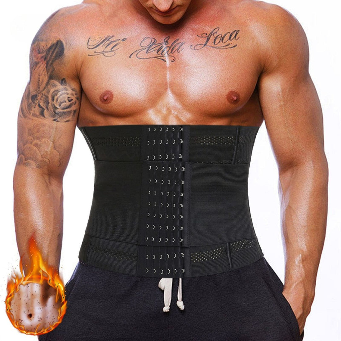 Full Body Slim Plus Size Men Waist Trainer Girdle Tummy Control Shaper Belt Shapewear