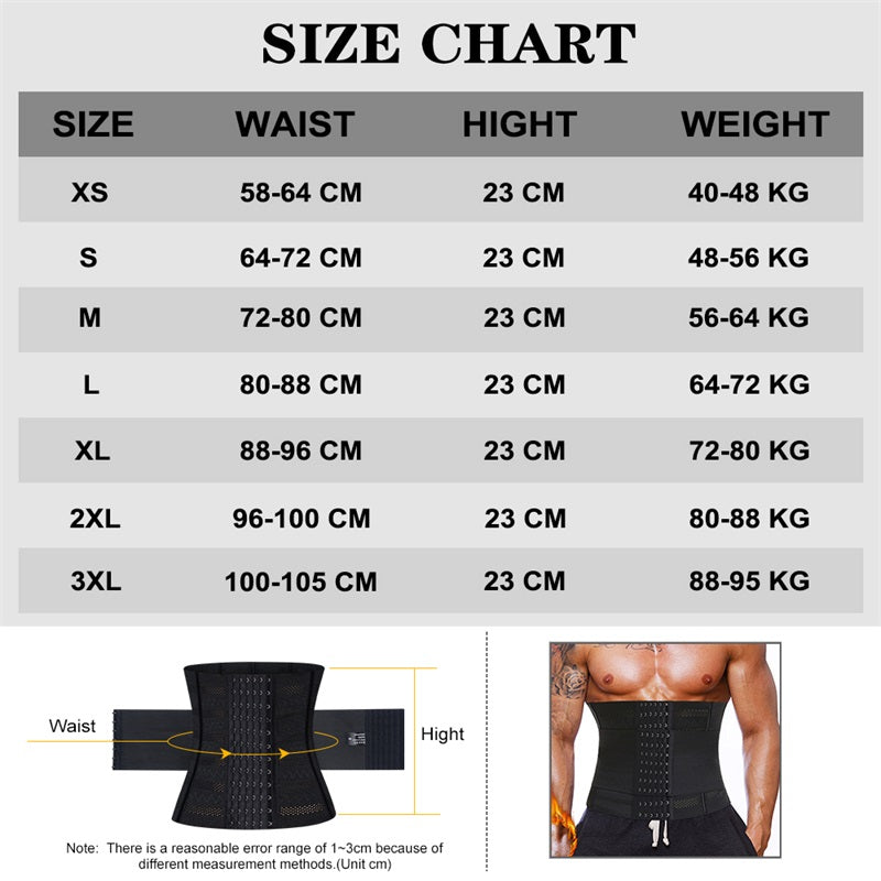 Full Body Slim Plus Size Men Waist Trainer Girdle Tummy Control Shaper Belt Shapewear