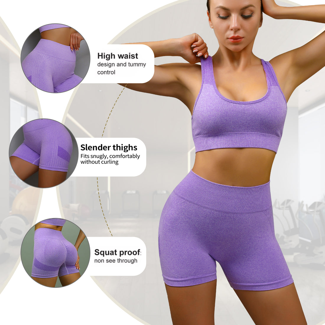 Gym Pants Fitness Sports Workout and Bra Sets Yoga Scrunch Butt Lifting