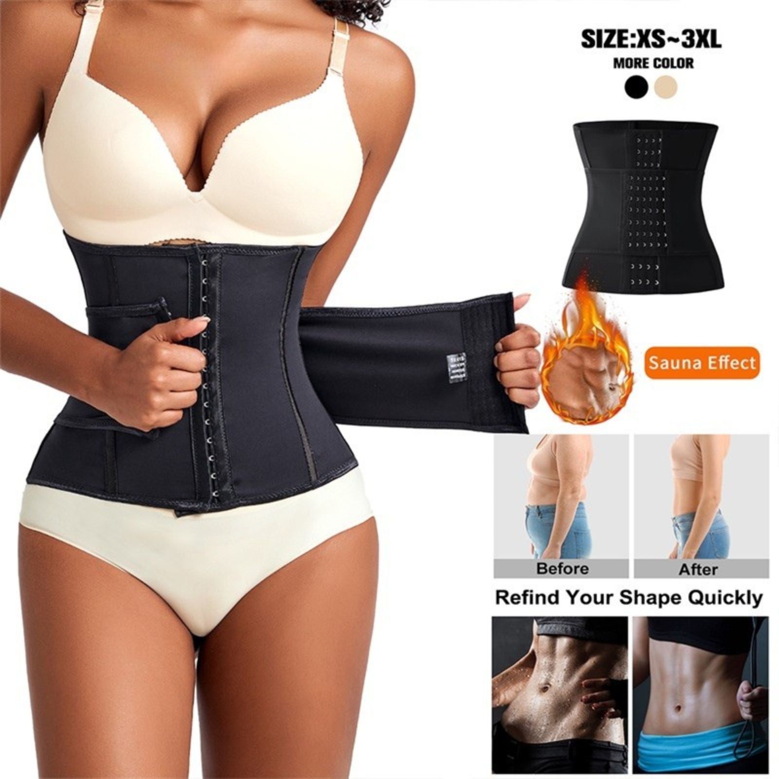 High Quality Double Belt Full Body Waist Trainer Shaper Plus Size