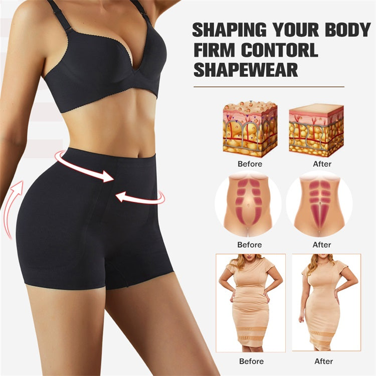 High Waist Butt Lift Shapewear with Hip Padding & Tummy Control for Women