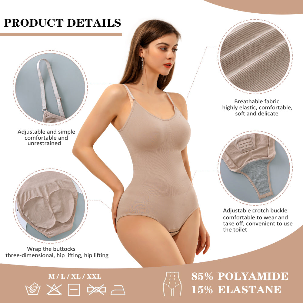 High Waist Compression Bodysuit Full Body Panty Shapewear