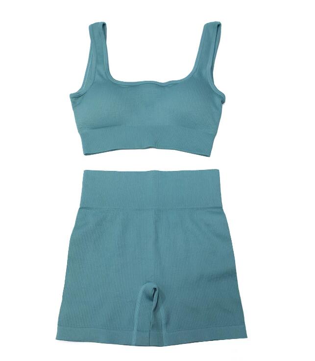 High Waist Fitness Seamless Shorts Sports Workout and Bra Sets Wear