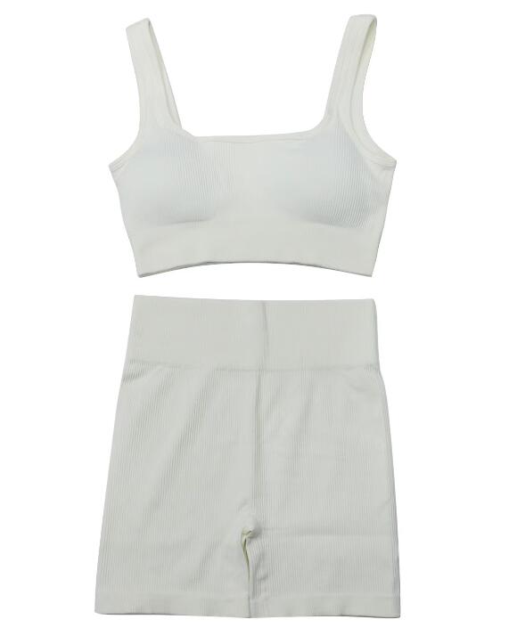 High Waist Fitness Seamless Shorts Sports Workout and Bra Sets Wear