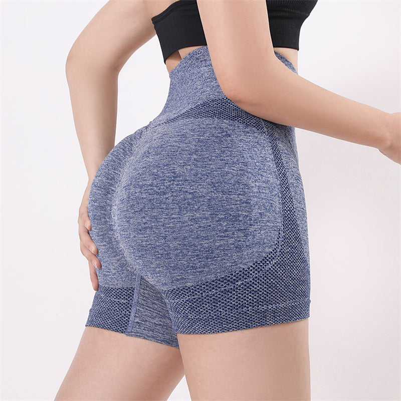 High Waist Mesh Yoga Shorts Push-up Workout Leggings for Gym and Sport