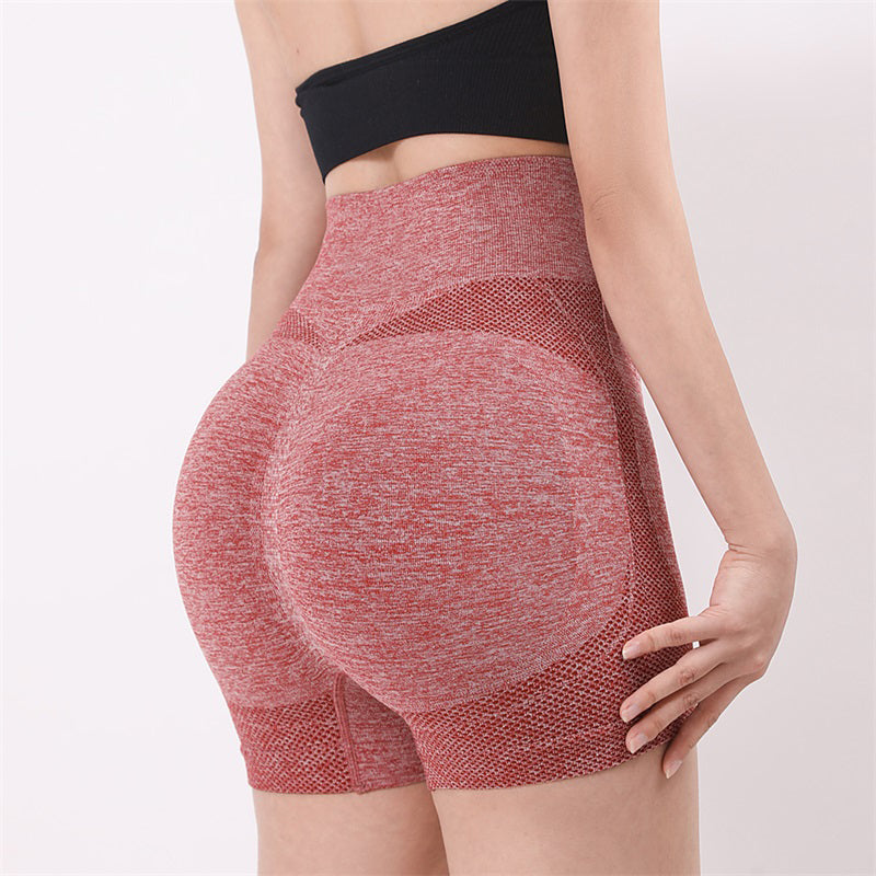 High Waist Mesh Yoga Shorts Push-up Workout Leggings for Gym and Sport