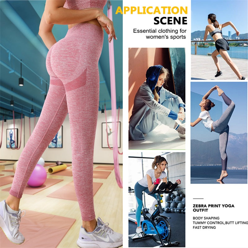 High Waist Scrunch Butt Yoga Leggings Tummy Control Fitness Shapewear