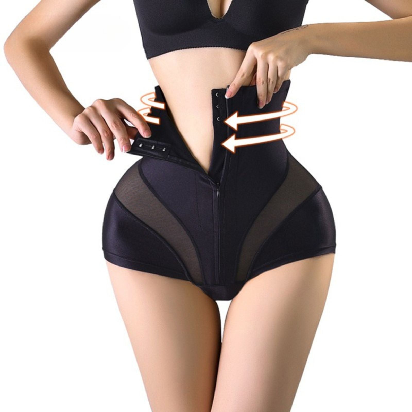 High Waist Slimming Shapewear Panty Full Body Zipper Control Trainer Shaper