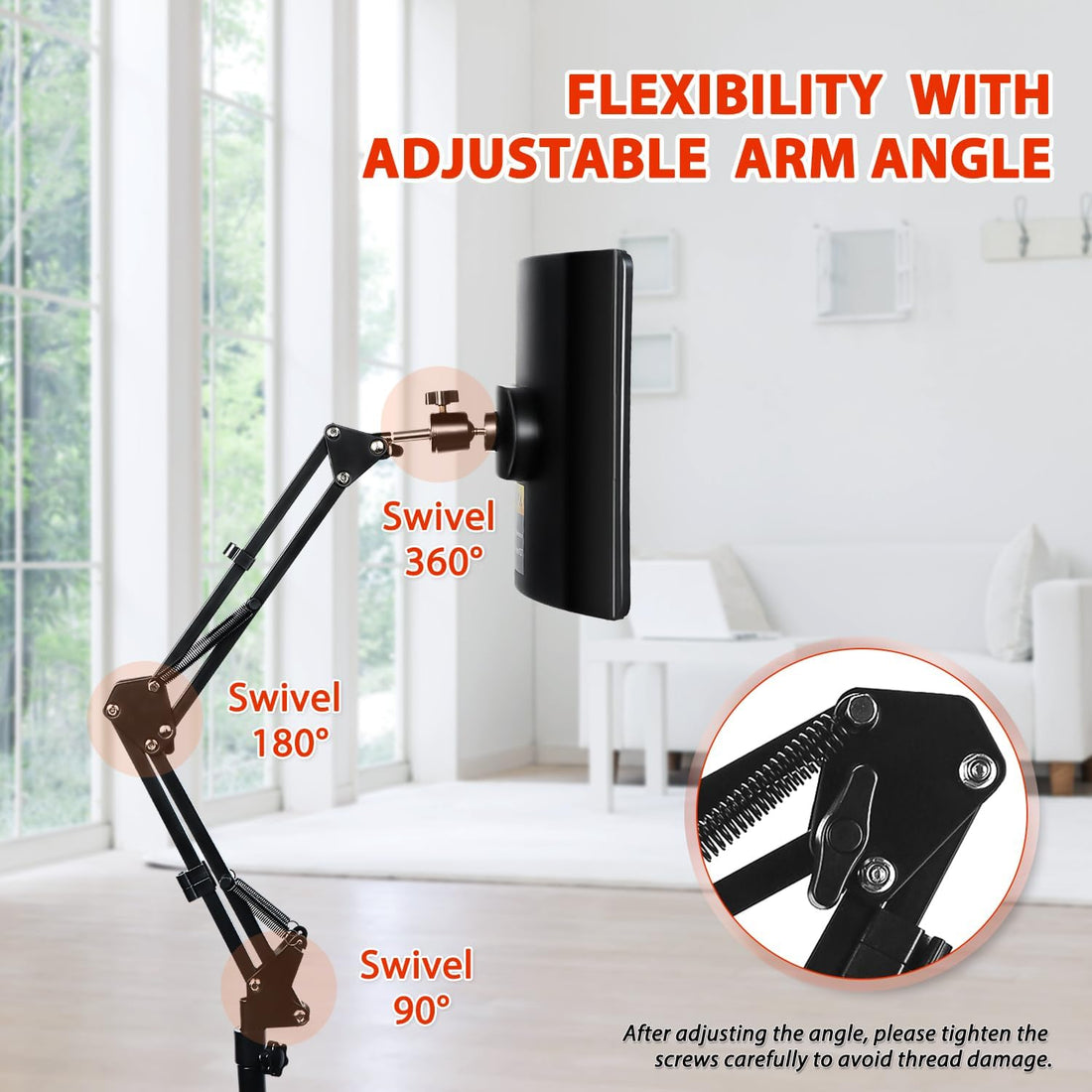 Red Light Therapy Lamp for Face & Body – 660nm Red + 850nm Infrared LED with Adjustable Stand