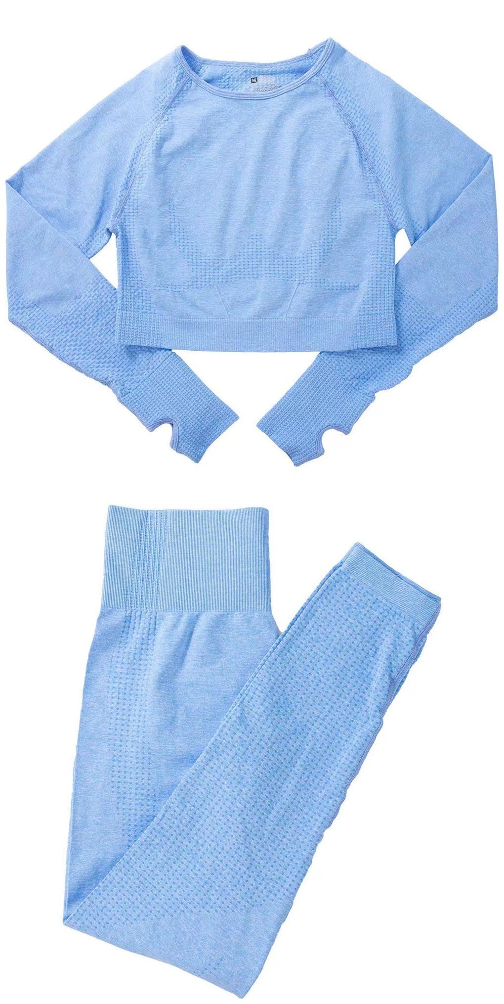 Long Sleeve Gym Pants Sports High Waist Shorts Workout and Bra Sets