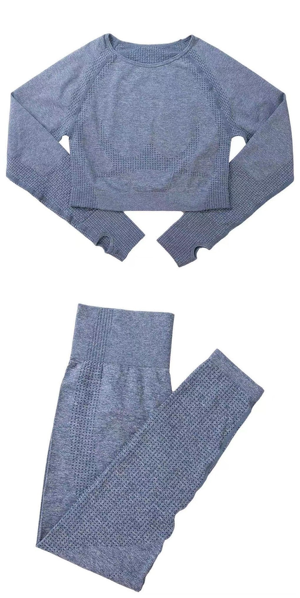 Long Sleeve Gym Pants Sports High Waist Shorts Workout and Bra Sets