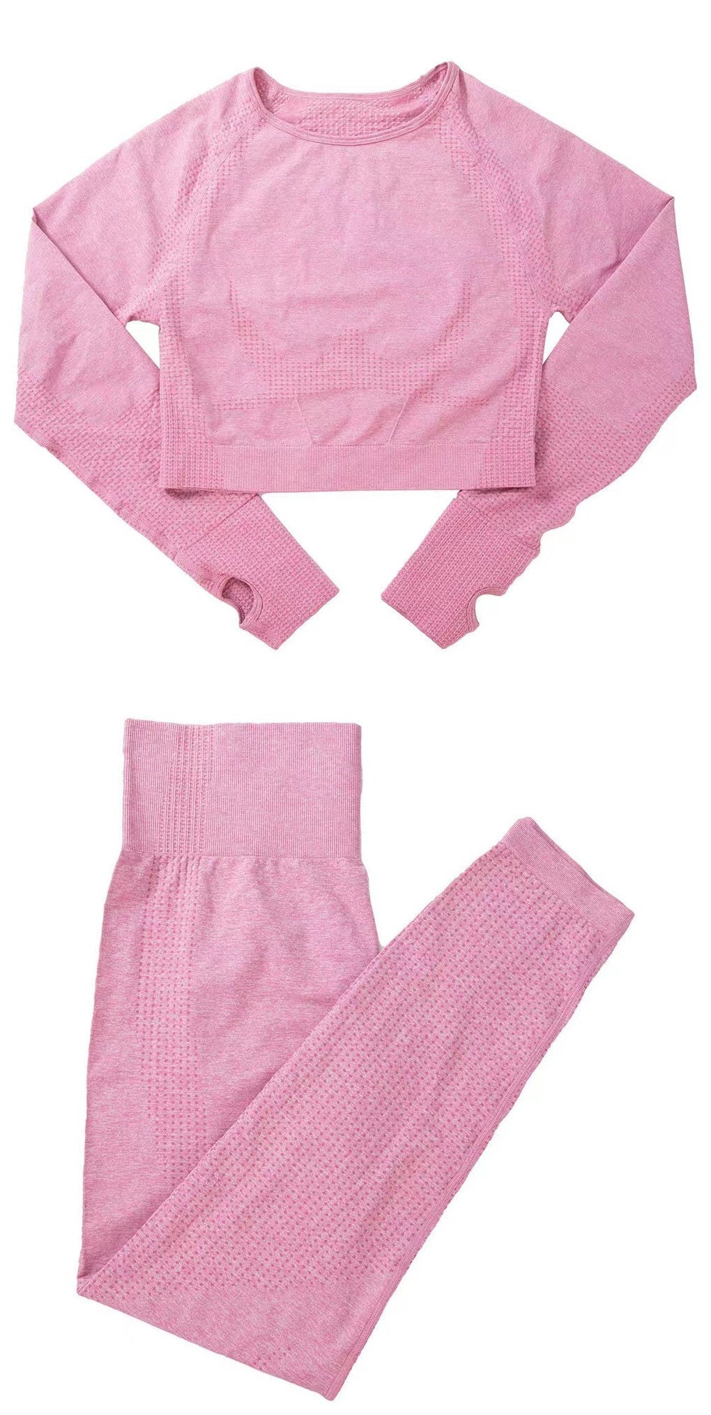 Long Sleeve Gym Pants Sports High Waist Shorts Workout and Bra Sets