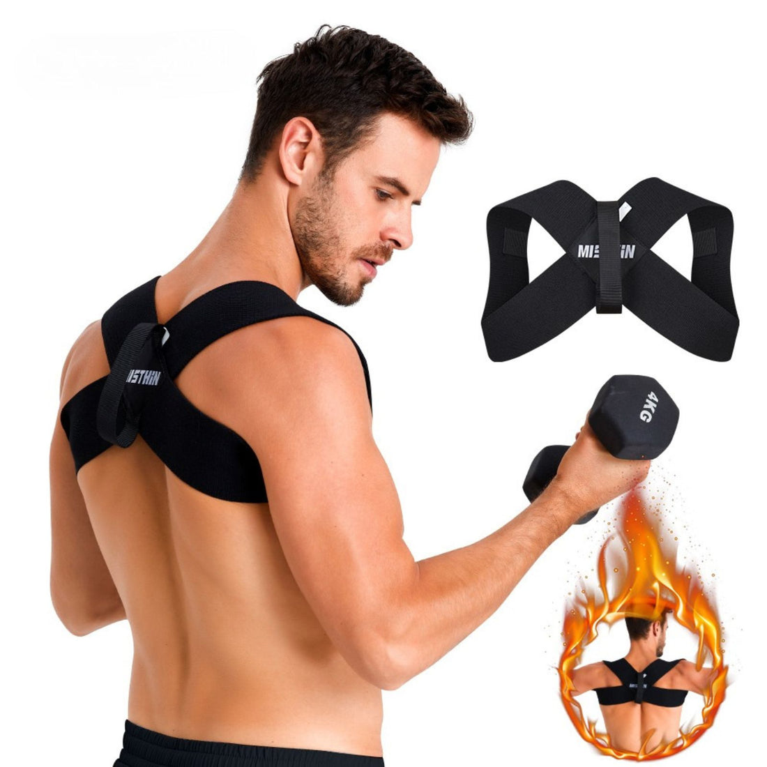 Men’s Posture Corrector Back Brace Spine and Shoulder Support Belt