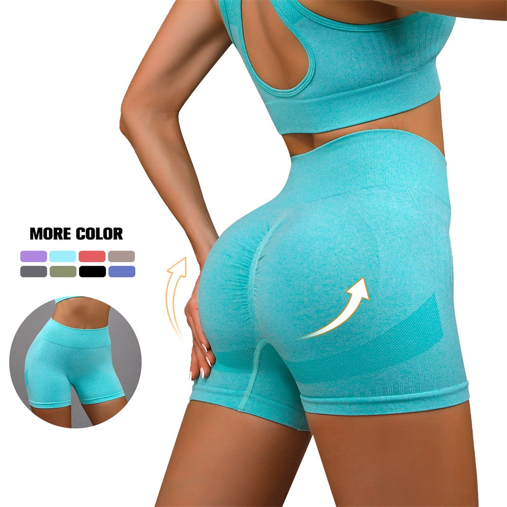 Mesh Yoga Shorts Push-Up Leggings for Women’s Gym Workout and Sport