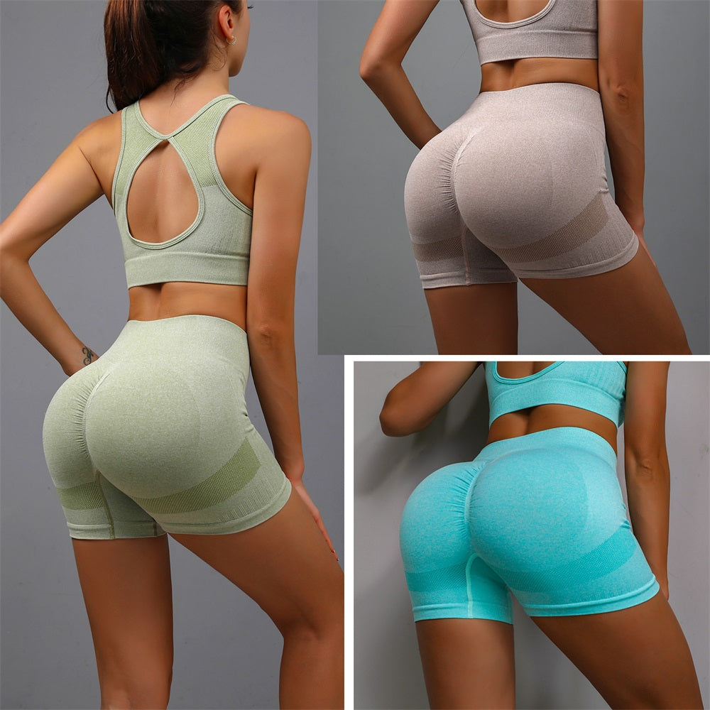 Mesh Yoga Shorts Push-Up Leggings for Women’s Gym Workout and Sport