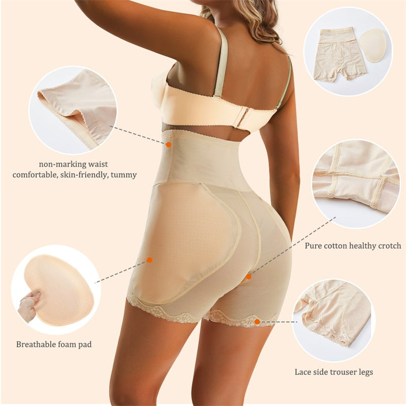 Padded Buttocks Pant Belly Tummy Wrap Body Shaper for Waist Slimming
