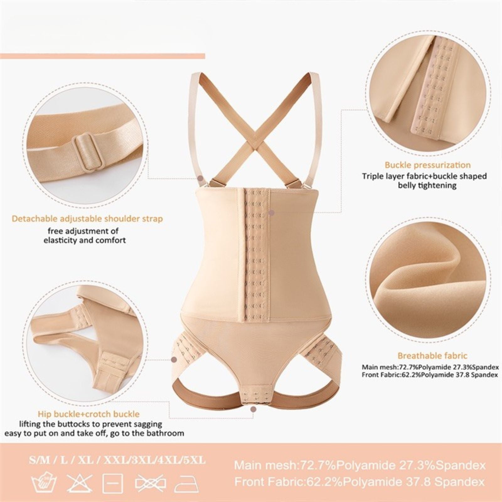 Panties Shaper Shoulder Strap Trainer Butt Lift Shapewear Waist Trainer