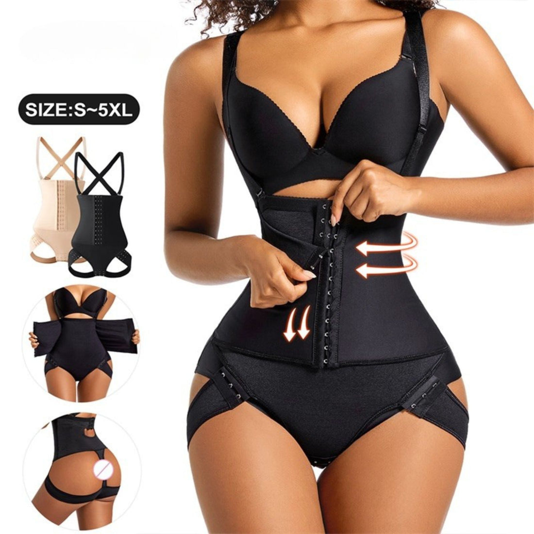 Panties Shaper Shoulder Strap Trainer Butt Lift Shapewear Waist Trainer