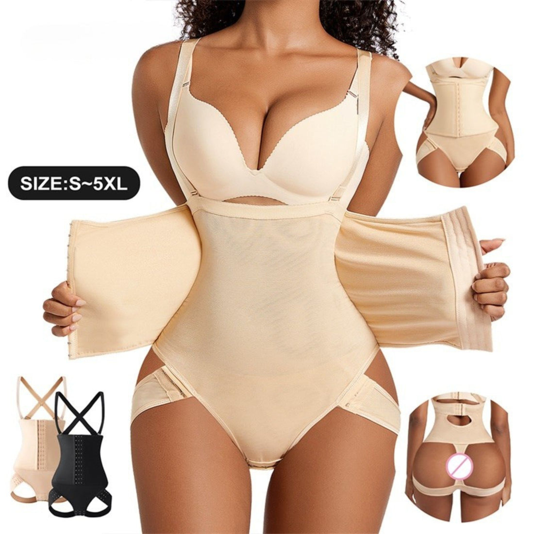 Panties Shaper Shoulder Strap Trainer Butt Lift Shapewear Waist Trainer