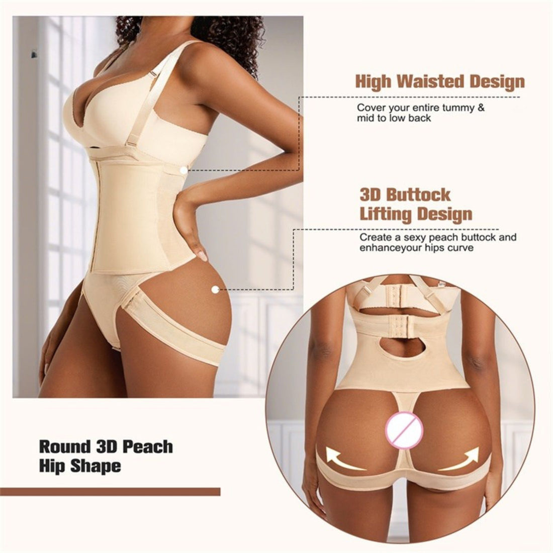 Panties Shaper Shoulder Strap Trainer Butt Lift Shapewear Waist Trainer