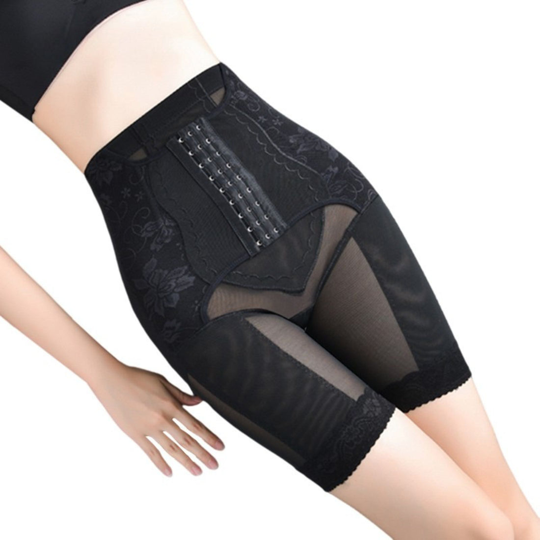 Plus Size Butt Lifter Shapewear Tummy Control Lace Waist Trainer Brief