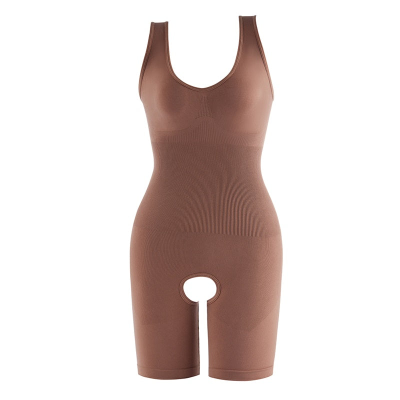 Plus Size High Waist Tummy Control Thigh Slim Shaper Trainer Bodysuit Shapewear