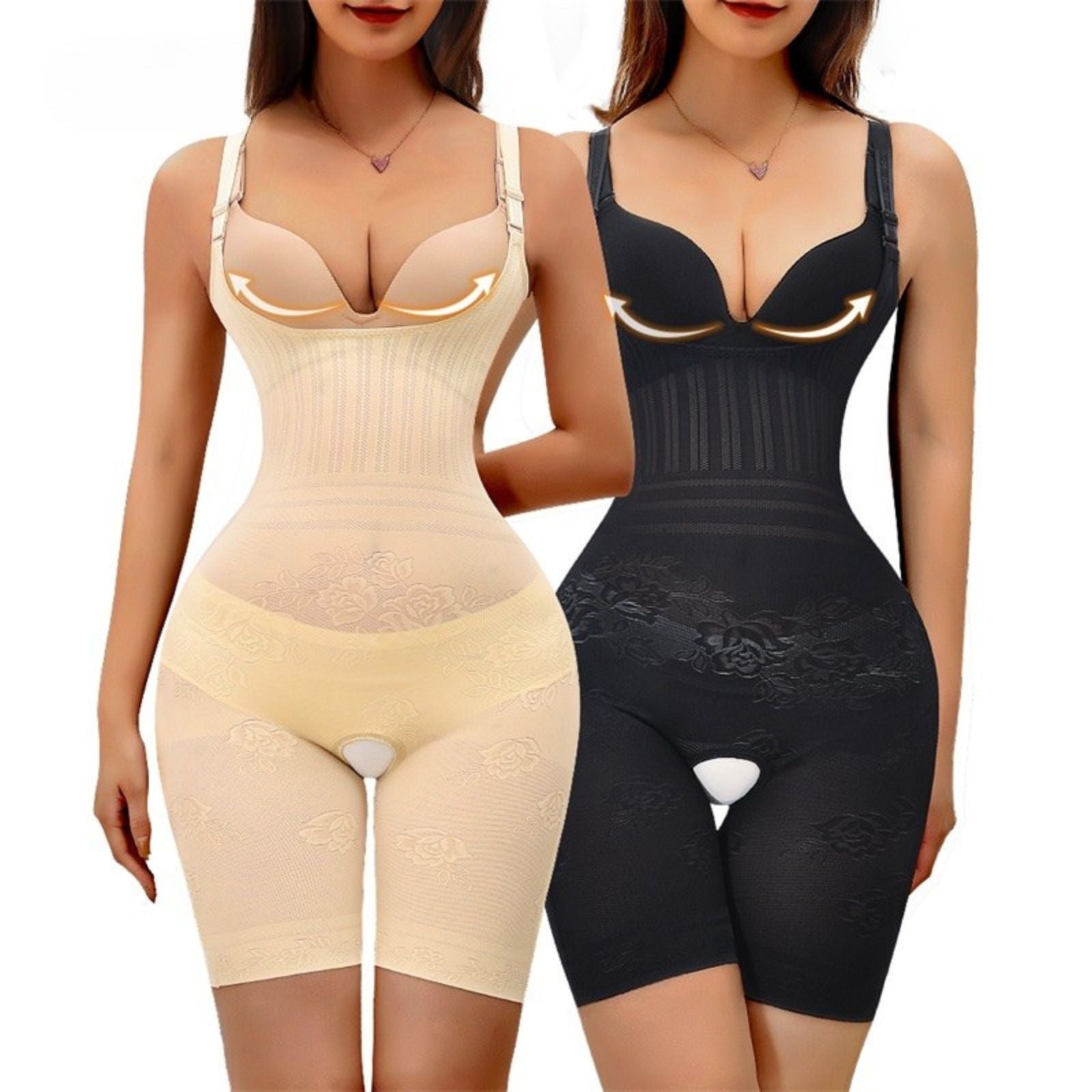 Plus Size Seamless Slim Shapewear Tummy Control Bodysuit for Women