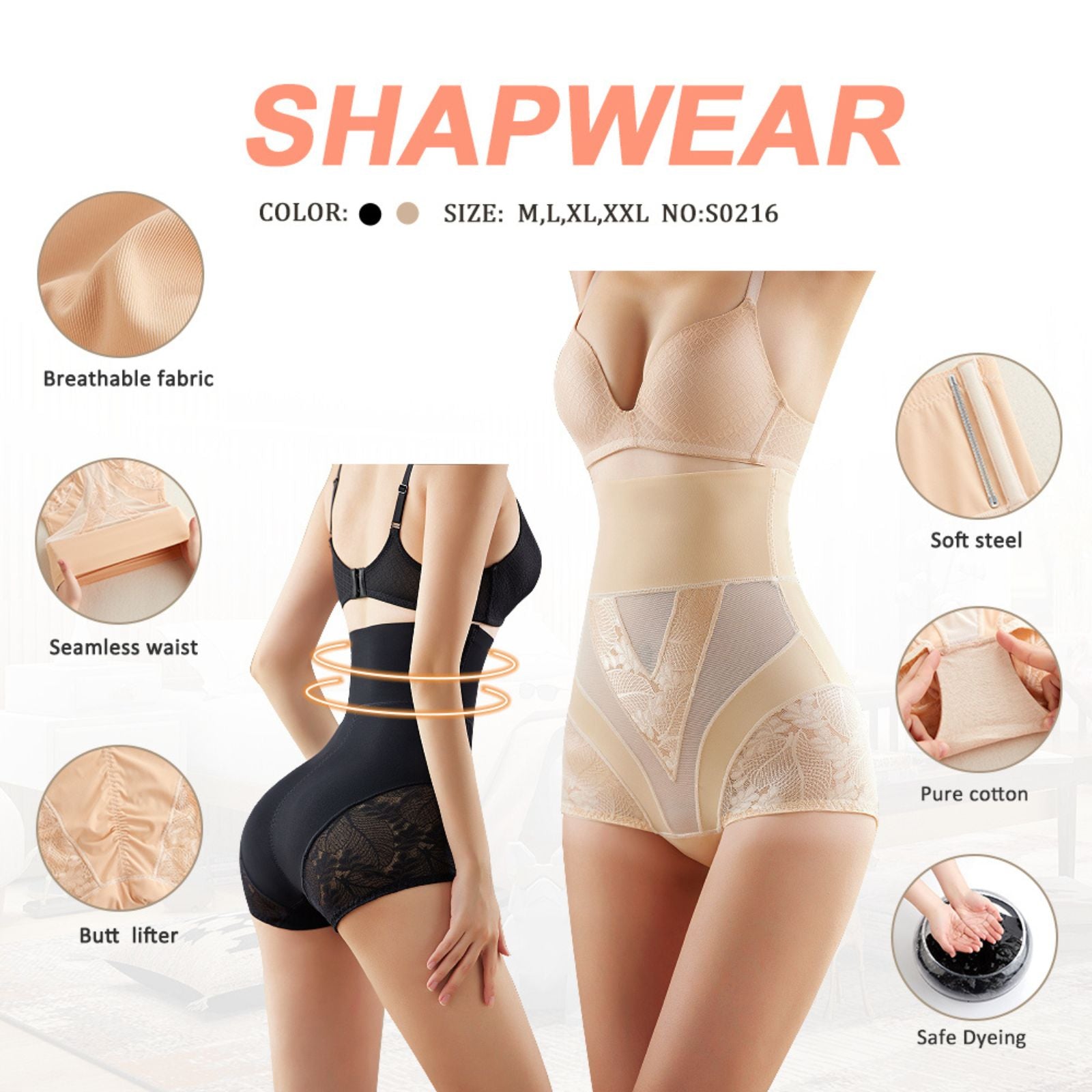 Postpartum Shapewear Shorts Waist Trainer Tummy Control Butt Lifter