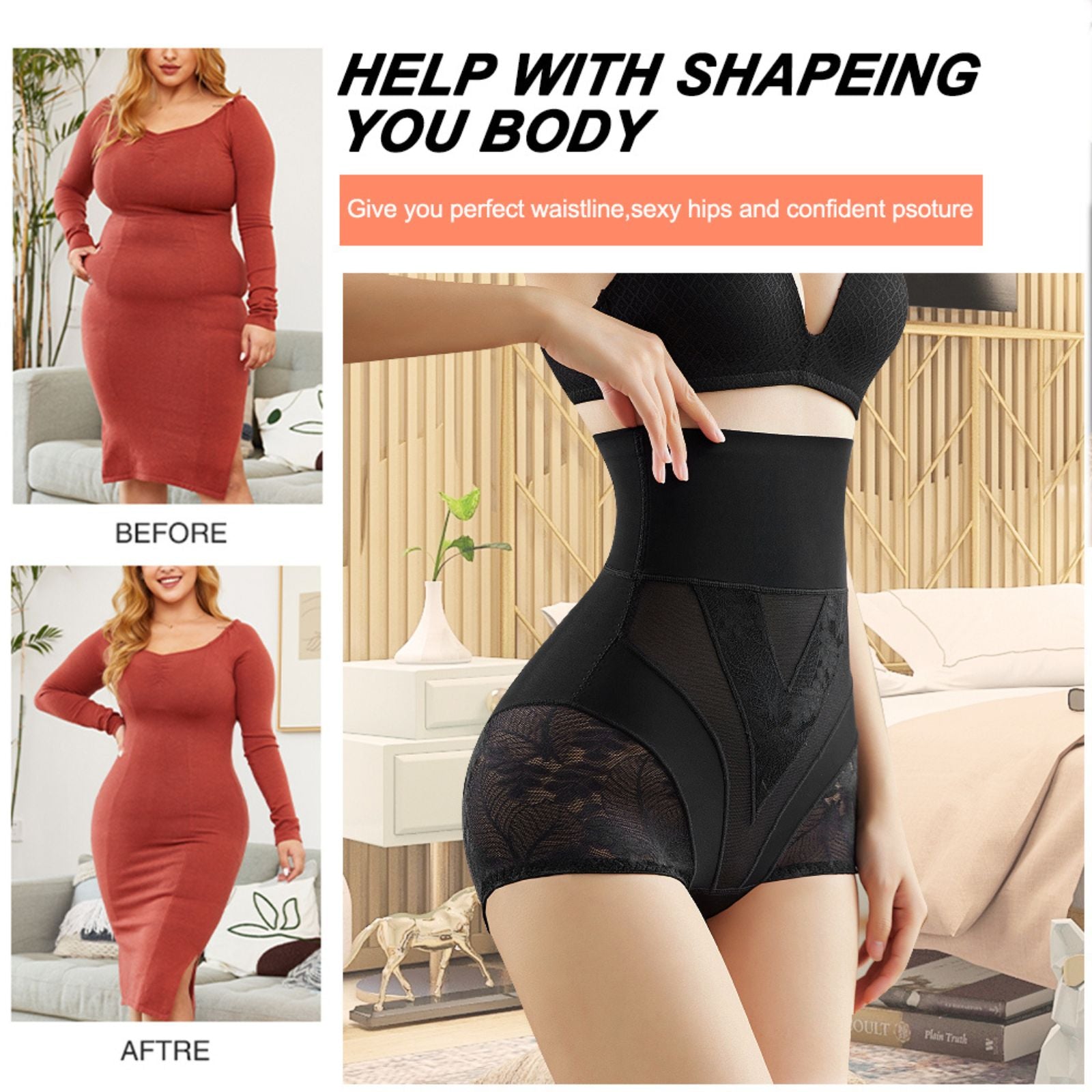Postpartum Shapewear Shorts Waist Trainer Tummy Control Butt Lifter