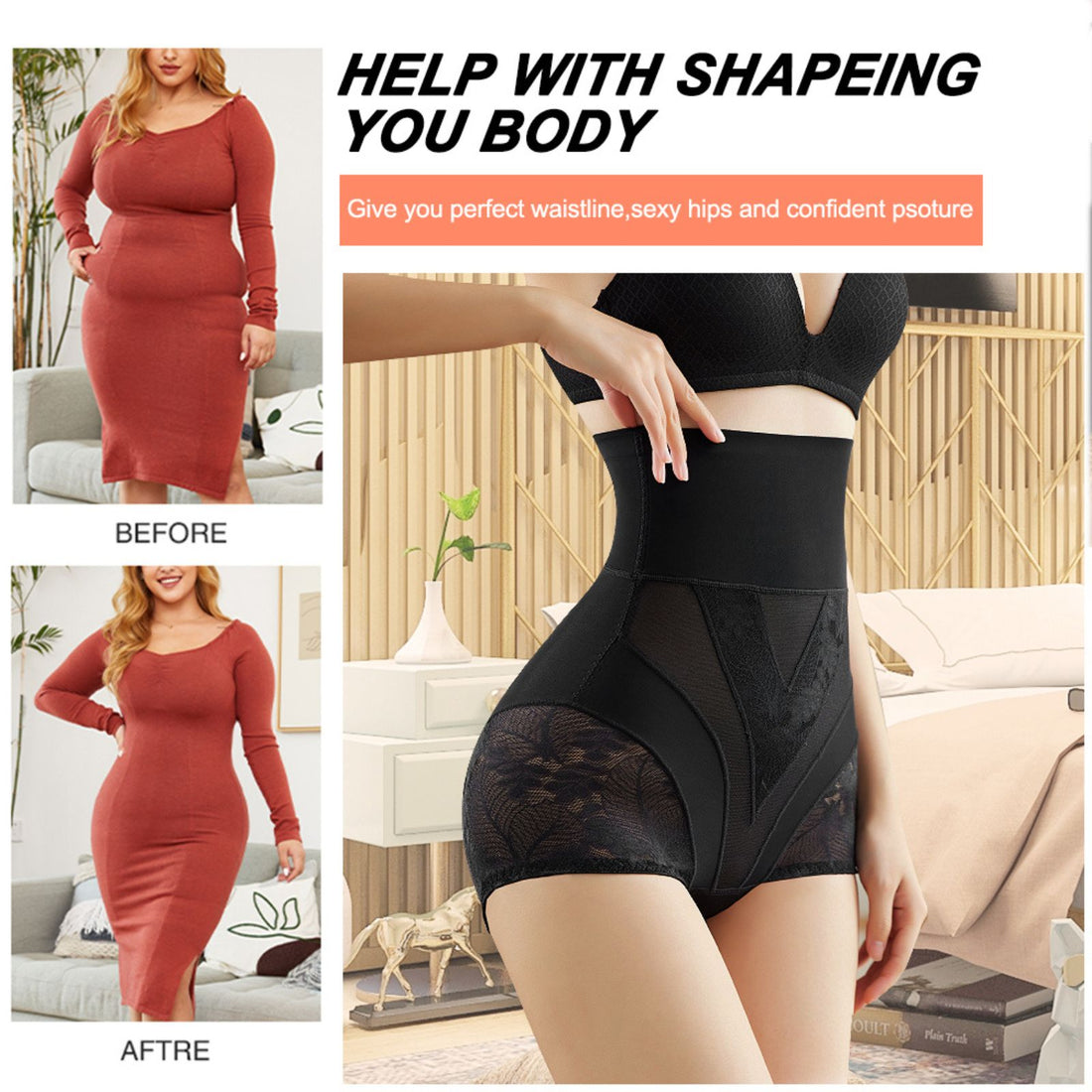 Postpartum Shapewear Shorts Waist Trainer Tummy Control Butt Lifter