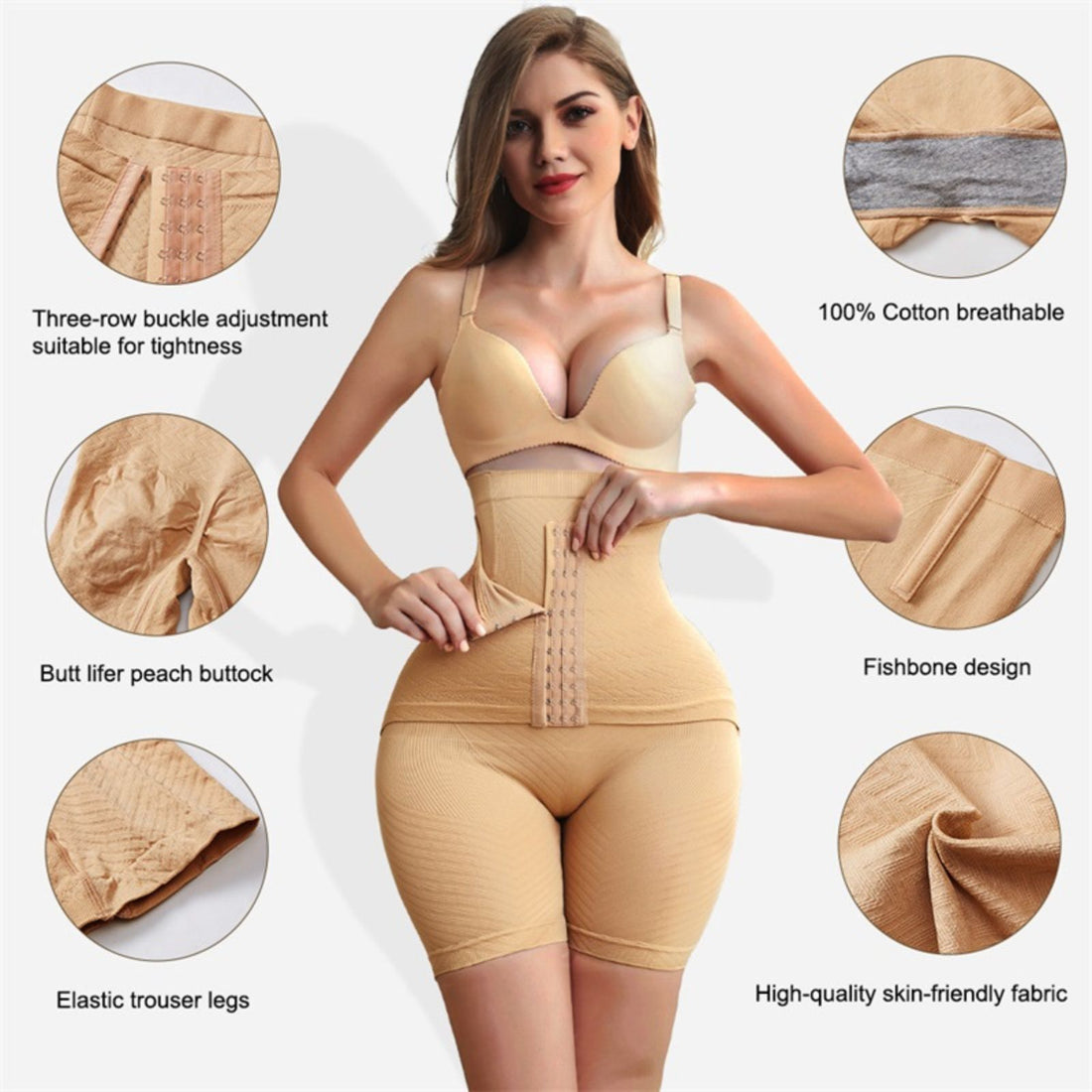 Professional Full Body Slimming Waist Trainer Tummy Control Butt Lifter