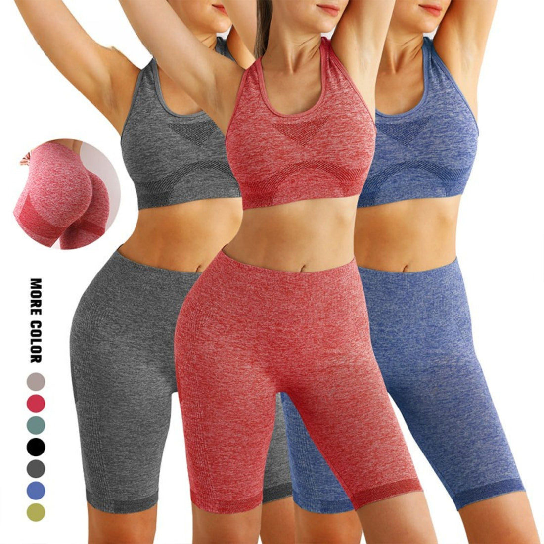 Push Up Scrunch Panties Wear Short Butt Lift Gym Yoga Workout Thigh Fitness