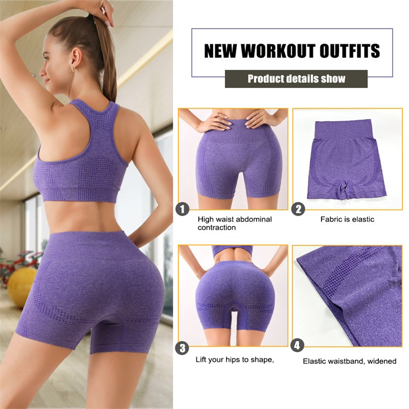 Push-Up Seamless Fitness Leggings & Bra Workout Set