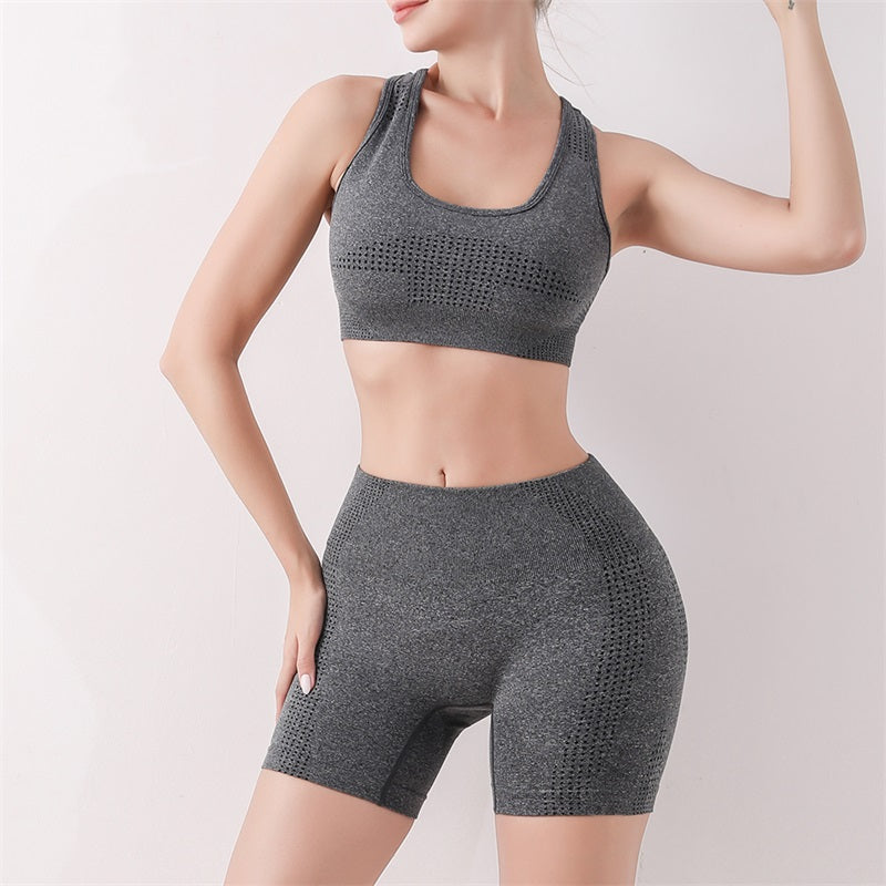 Push-Up Seamless Fitness Leggings & Bra Workout Set