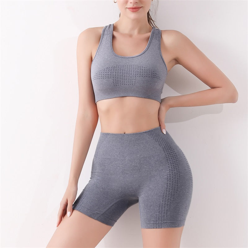 Push-Up Seamless Fitness Leggings & Bra Workout Set
