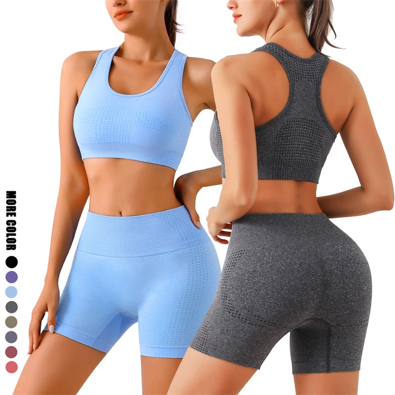 Push-Up Seamless Fitness Leggings & Bra Workout Set